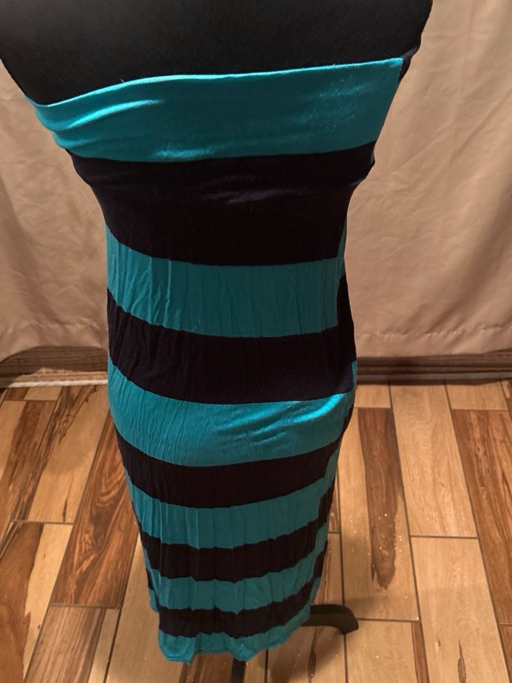 Rue21 Strapless Teal & Black Bandage Dress